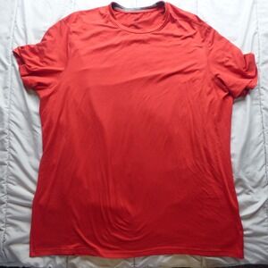 Champion Shirt XXL 2XL Red Mens Logo Graphic Short Sleeve Workout Gym Running